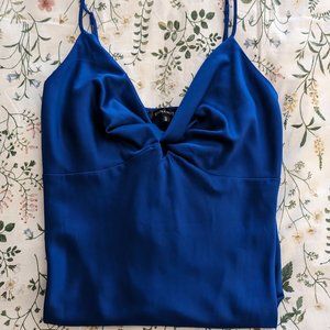 Dynamite Satiny Blue Cocktail Dress